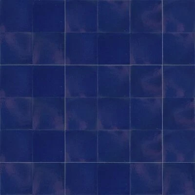 Mexican monocolour mosaic blue tiles 10x10 cm for kitchen - Azul Medio navy - Image 1 of 4