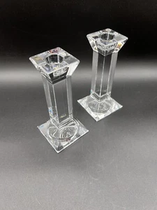 Villeroy & Boch “Pisa” Crystal Candlesticks, Set Of 2 - Picture 1 of 7