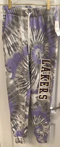 Women's Jogger Pants Los Angeles Lakers NBA Lavender Tie-Dye SzXS NWT - Picture 1 of 4