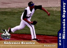 2015 Missoula Osprey Grandstand #4 Anfernee Benitez Aguadulce Panama Card