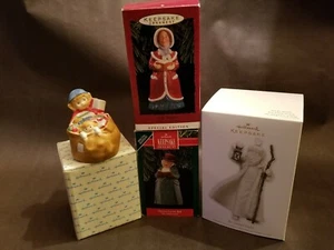 4 adornos navideños con sello, campanas Dickens Caroler, luz de Santa, vacaciones  - Imagen 1 de 3