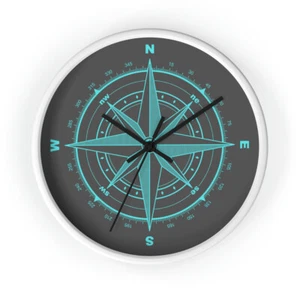 Compass Rose Wanderlust Wall clock - Picture 1 of 13