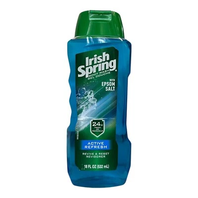 Irish Spring Active Refresh Body Wash 18 oz w/ Epson Salt Revive & Reset RARE - Image 1 of 4