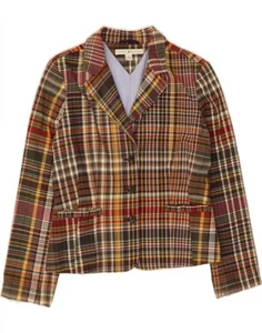 TOMMY HILFIGER Womens Blazer Jacket US 10 Large Multicoloured Check CB18 - Picture 1 of 3