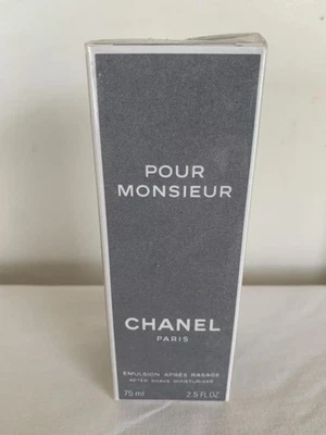 VINTAGE MENS PERFUME CHANEL POUR MONSIEUR AFTER SHAVE MOISTURISER 75ml SEALED - image 1 of 4