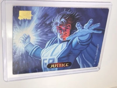 1994 MARVEL MASTERPIECES Justice Card #61 - FREE SHIPPING - Image 1 of 2