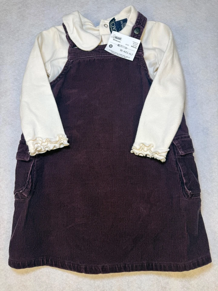 Nuevo con etiquetas Conjunto de Vestido Jersey The Children’s Place 3T Pana Crema Top Ciruela Delantal Ou Foto 1 de 4