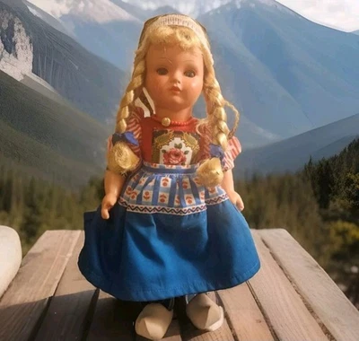 Vintage DOVINA DOLL Rotterdam Holland Dutch Girl Milkmaid - Image 1 of 4
