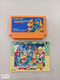 Capcom Rockman 4 CAP-4V Famicom Cartridge with Manual (Japan)