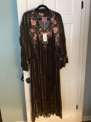 Johnny Was Velvet Embroidered Maxi Dress with Matching Bolero    Size Large NWT - Image 1 of 4