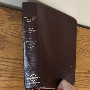 Disciple's Study Bible NIV 1988 Holman Doctrines Life Helps Genuine Leather - Picture 1 of 10