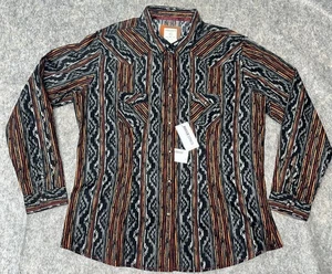 Panhandle Women XL Pearl Snap Western Shirt- Great Print  NWT -(60-14) - Picture 1 of 6