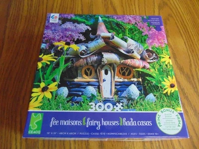 Rompecabezas sellado de fábrica Ceaco Fairy Houses 300 piezas grandes nuevo en caja # 2248-5 Foto 1 de 4
