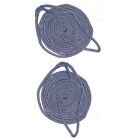 2 Pack of 1/4 Inch x 6 Ft Navy Blue Double Braid Nylon Fender Lines for Boats
