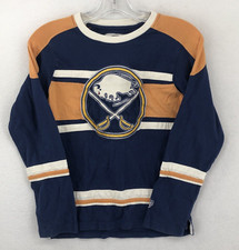 Buffalo Sabres Old Time Hockey Women's Sweater Jersey - Size S - Navy Vintage
