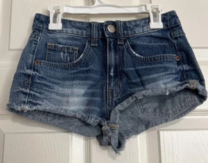 Junior Size High Rise MOSSIMO Blue Jean Demin Shorts Size 1 - Picture 1 of 3
