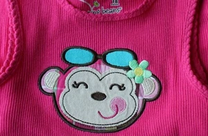 Jumping Beans Toddler Girls 18mo 18 Mo Monkey 100% Cotton Knit Shirt Top - Bild 1 von 4