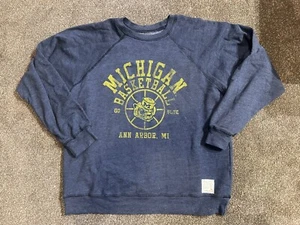Rare Vintage Michigan Wolverines Basketball Sweatshirt Retro Brand XL - Picture 1 of 2