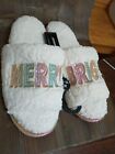 Merry & Bright  Women's Size 11/12 Christmas Slippers Memory Foam NWT
