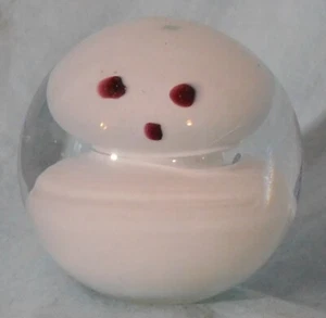 Andy Davis contemporáneo hecho a mano mármol con muñeco de nieve, 2 1/8" de diámetro, #9160G - Imagen 1 de 8