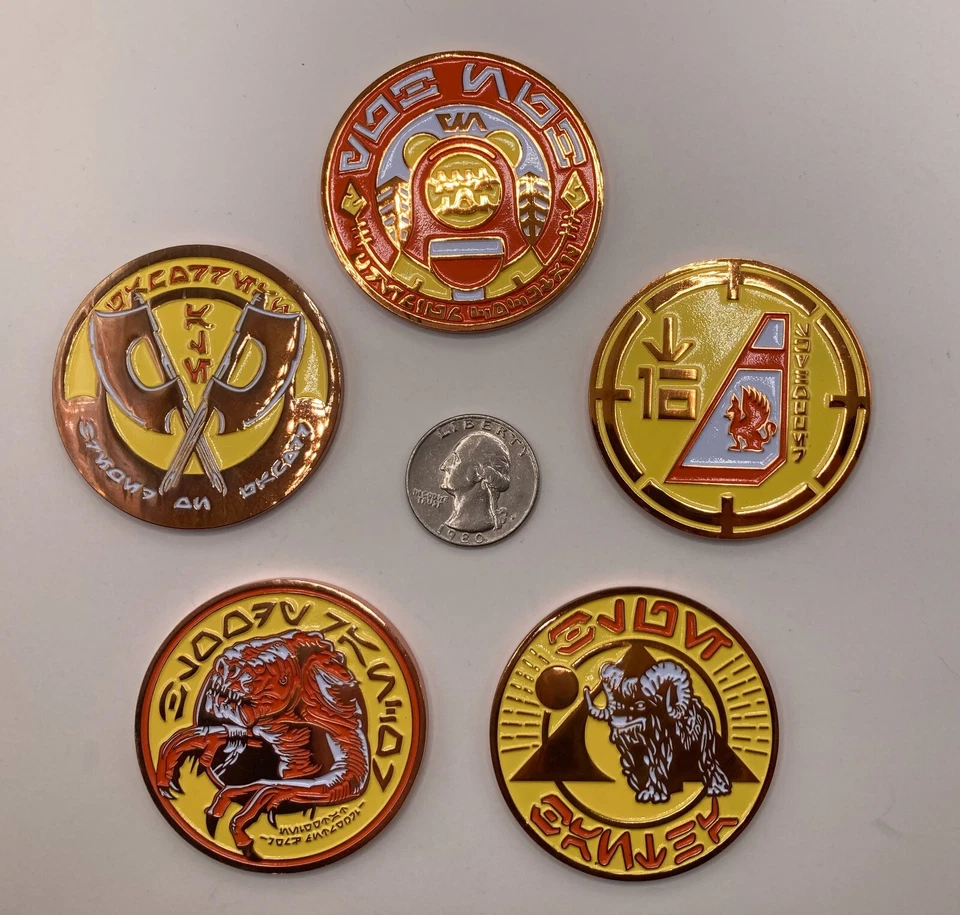 Oga's Cantina set of 2 inch Medallion Challenge Coins - Image 1 of 4