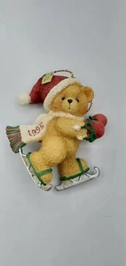 NEW Cherished Teddies 141232 Bear With Ice Skates 1995 Hanging Ornament Rare - Picture 1 of 12