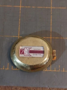 Vintage Nastrix Mechanical Wristwatch Swiss Jump Hour Works - Picture 1 of 5