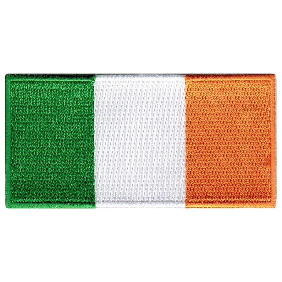 IRELAND FLAG PATCH embroidered iron-on IRISH EMBLEM REPUBLIC EIRE tricolour  - Image 1 of 1