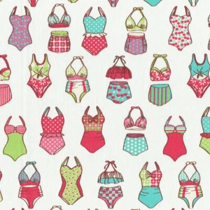 Textiles français Maillots de Bain swimsuit design fabric 100% Cotton 160cm wide - Picture 1 of 8