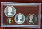 New Listing1976 Turks Caicos Mint Proof Set - 4 coins: 1 Gold, 2 Silver - with box, papers