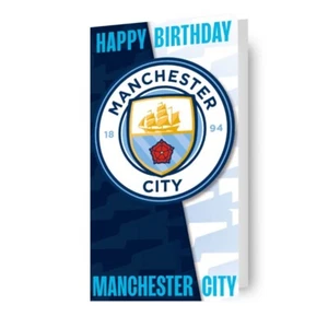 Geburtstagskarte Manchester City für Ihn, MCFC Happy Birthday, offizielles Produkt - Bild 1 von 6