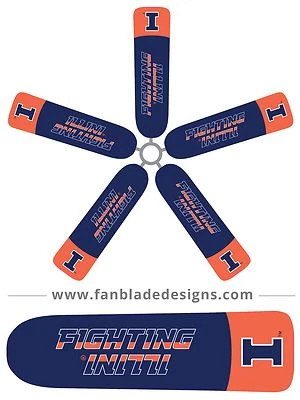 University of Illinois Ceiling Fan Blade Covers - Image 1 of 4