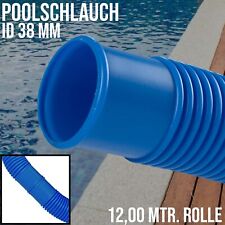 Schwimmbad Pool Solar Saug Ansaug Teich Schlauch 38 mm blau - 12m Rolle