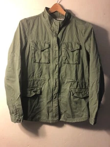 Element Women’s Size Medium Army Green Cotton Full Zip Utility Jacket - Picture 1 of 8