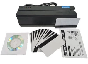 MSR605X Multifunktionaler USB-Magnetkartenleser/ -schreiber mit 10 leeren Karten - Picture 1 of 5