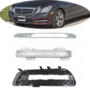 LH Front Fog Driving Light Grille Trim t For 10-13 Mercedes Benz 212 E E350 E550 - Imagen 1 de 12