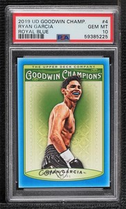 2019 Upper Deck Goodwin Champions Royal Blue Ryan Garcia PSA 10 GEM MT Rookie RC
