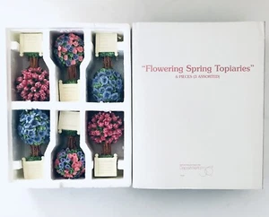 DEPT 56 Schneehasen blühend Frühling Topiaries 6er Set - Bild 1 von 5