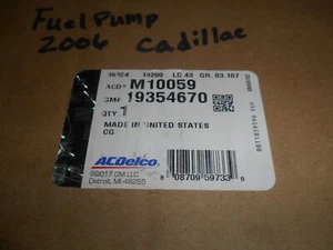 Genuine N.O.S GM Fuel Pump Assembly # 9354670 ; Delco # M10059 Cadillac - Foto 1 di 4
