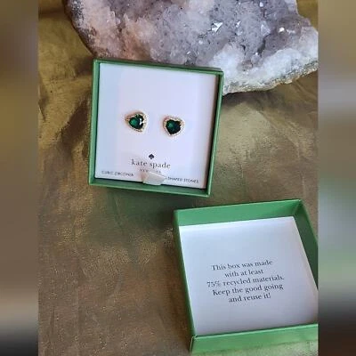 Pendientes Kate Spade New York Corazón Esmeralda, "My Love" Foto 1 de 4
