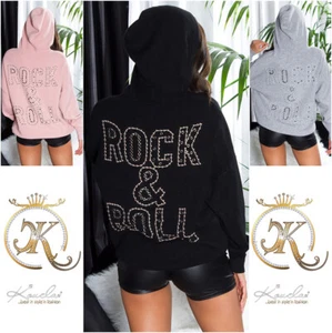 Koucla Women's Hoodie Oversize Hooded Sweater with Studs Milax-Fashion - Picture 1 of 19