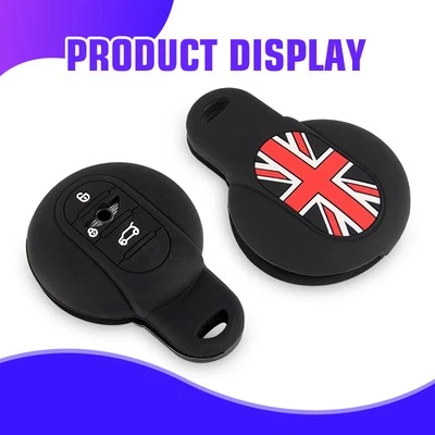 1pcs Black Silicone Key Case FOB Cover For MINI Cooper F55 F56 2014 2015 MINI - Imagem 1 de 4