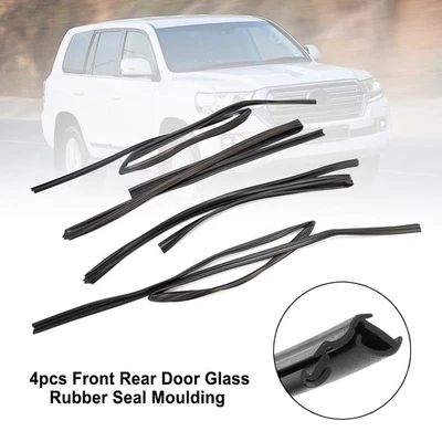 4pcs Door Glass Rubber Seal Moulding For Toyota Land Cruiser FJ80 LX450 91~ 97 - Изображение 1 из 4