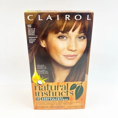 Clairol Natural Instincts Hair Color 5G Former #18 Medium Golden Brown New - Image 1 of 4