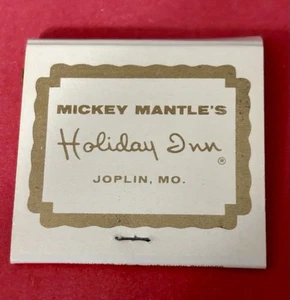 Mickey Mantle Holiday Inn 1960 Diamond MatchBook blanco raro - Imagen 1 de 3