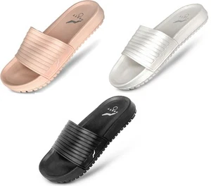Norty Women's New Summer Comfort Casual Slide Everyday Sandals Slip On Shoes - Picture 1 of 19