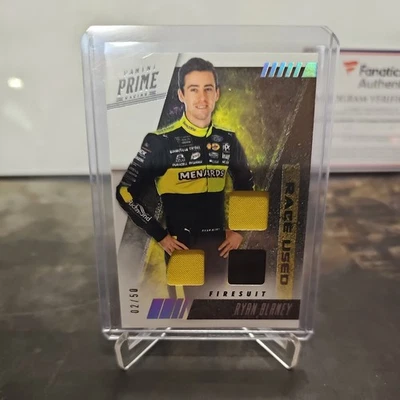 2019 Panini Prime Ryan Blaney Triple Race Used Firesuit Relic Card 02/50 Rare - Image 1 of 4
