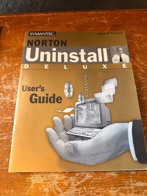 ⭐️⭐️ 1997 Norton Uninstall Deluxe Symantec Windows NT 95 PC User Guide Book - Image 1 of 4