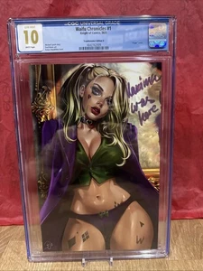 Waifu Chronicles #1 CGC 10 Not 9.8 Troublemaker D Cosplay Harley Quinn LTD 100 - Picture 1 of 5