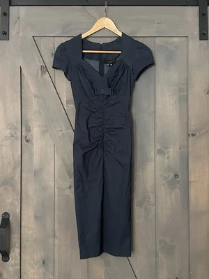 Stop Staring Fitted Dress XS Alicia Estrada Pencil Billion Dollar Baby Stretch - Image 1 of 4